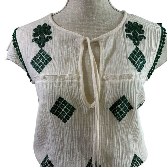 Guadalupe Design Tunic Shift Dress Cinched Waist Embroidery Size M - Picture 4 of 16